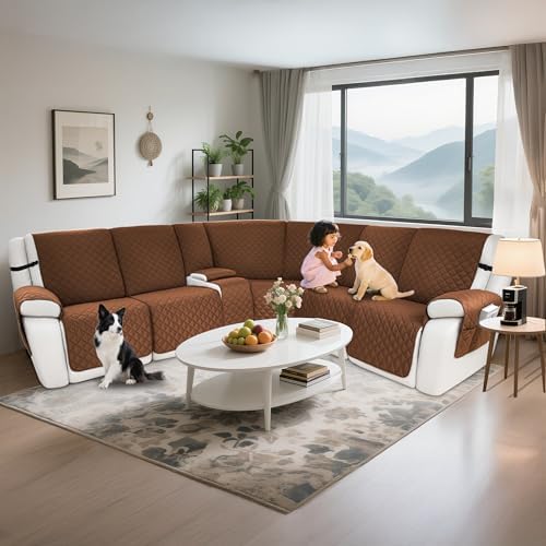 Waterproof Sectional Reclining Couch Covers L Shaped Recliner Sectional Sofa - Image 2