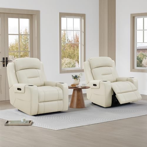 Watson & Whitely Genuine Leather Lay Flat Power Recliner Chair - Image 2