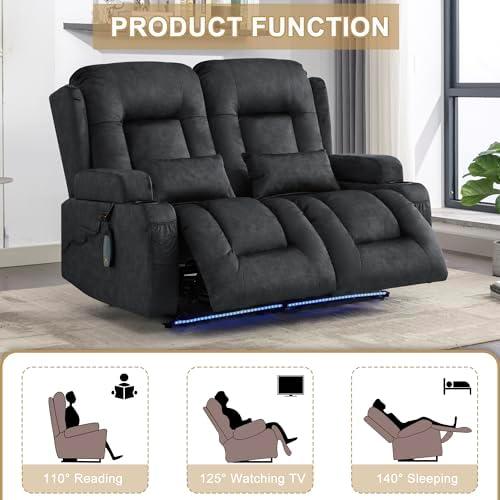 URRED Power Loveseat Recliner Sofa - Image 4
