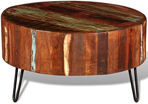 SKM Coffee Table Solid Reclaimed Wood Round - Image 5