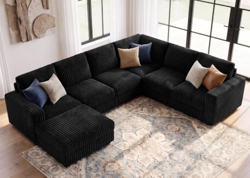 HONBAY Corduroy Sectional Sofa by HONBAY