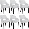 Faux Leather Upholstered Dining Chairs Set of 6 by DMFurniture