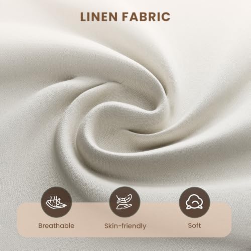51'' Small Loveseat Sofa, 2-Seater Linen Fabric Couch - Image 5