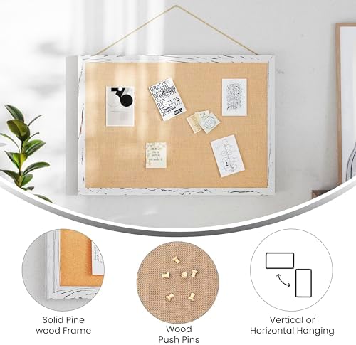 Flash Furniture Rustic Wall Mount Linen Board, - Image 3