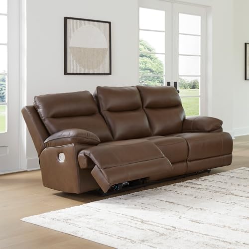 Signature Design by Ashley VonRyan Power Reclining Sofa, Top Grain Leather - Image 2