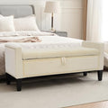 Velvet Ottoman with Storage, Modern Storage Bench by CreekVista