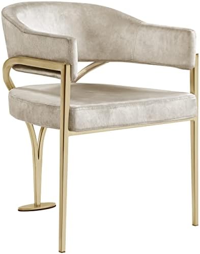 Meridian Furniture 553Stone-C Madelyn Collection Modern | Contemporary Velvet - Image 4