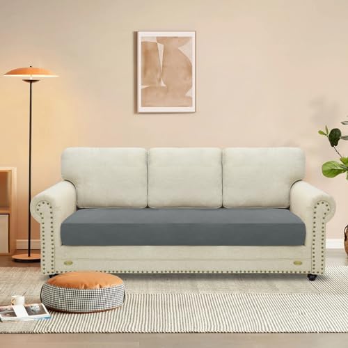 MAXIJIN Velvet Stretch Couch Cushion Covers Soft Sofa Cushion Cover Replacement - Image 2