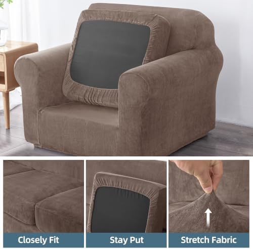 Luxury Velvet Sofa Covers for 1 Cushion Couch - Image 5