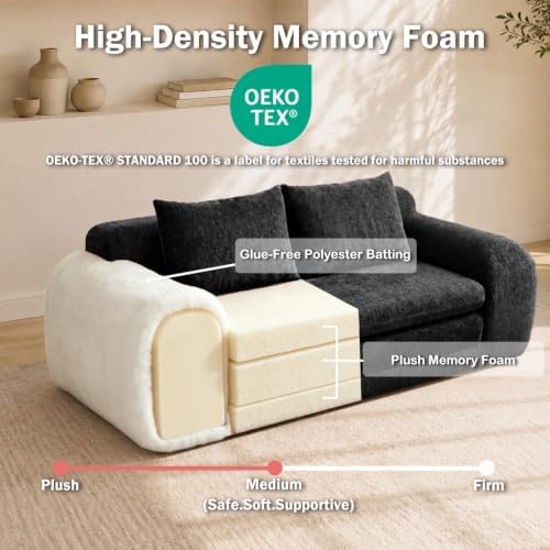Fold Out Chair Bed, Folding Sofa Bed, 2 in 1 Convertible Sleeper Chair Bed - Image 3