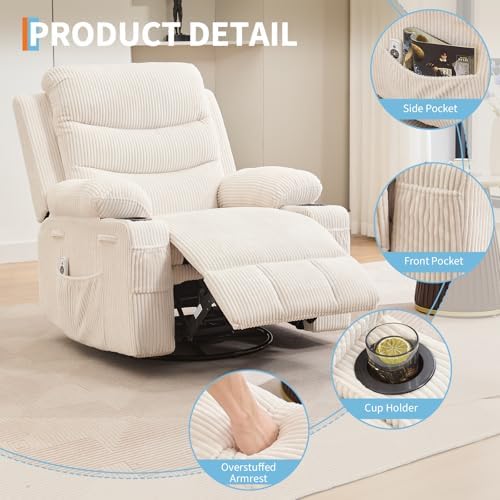 Garvee Oversized Swivel Recliner Chair - Image 6