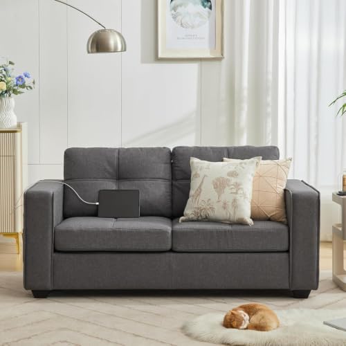 TYBOATLE 65" Small Couches for Bedroom, Modern Tufted Comfy Loveseat - Image 6