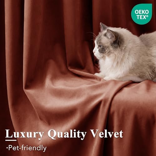 StangH Rust Red Velvet Curtains - Image 5