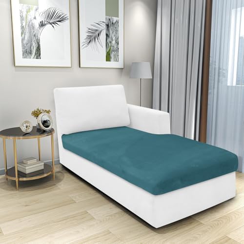MAXIJIN 1 Piece Velvet Chaise Cover Stretch Sectional Couch Covers - Image 2