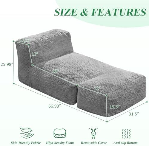 Hobestluk Large Bean Bag Chairs Sofa - Image 2