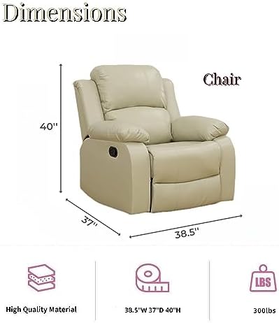 Leather Recliner Chair for Living Room Furniture Set, Wall Hugger Single - Image 2