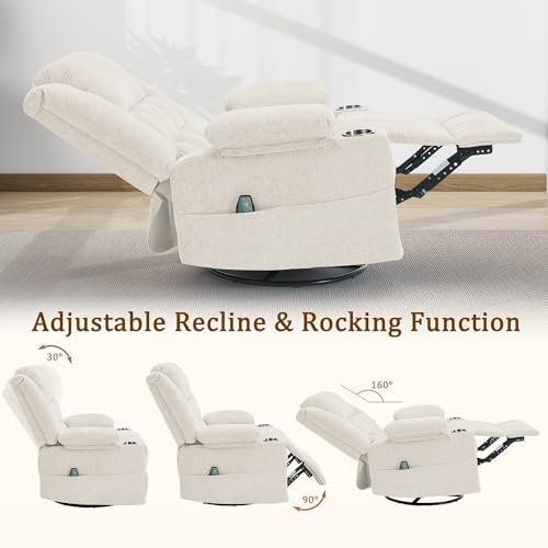 Korser 360° Swivel Rocker Recliner - Image 5