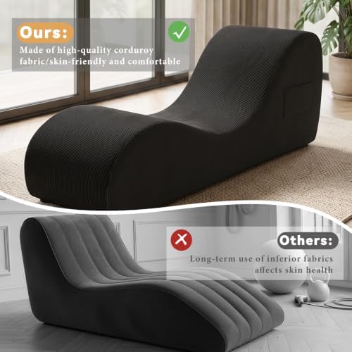 Yoga Lounge Chair for Adult, Modern Boneless Chaise Lounge Chair, Ergonomic - Image 3
