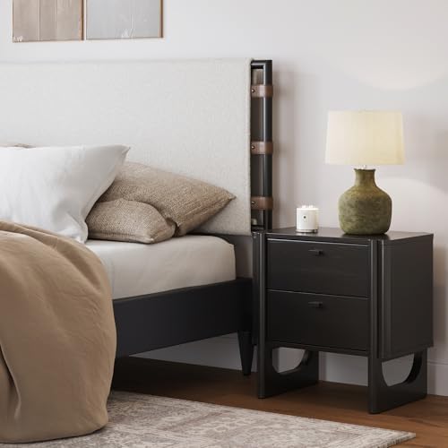 Nathan James Solace Mid Century Modern 2 Drawer Nightstand - Image 4