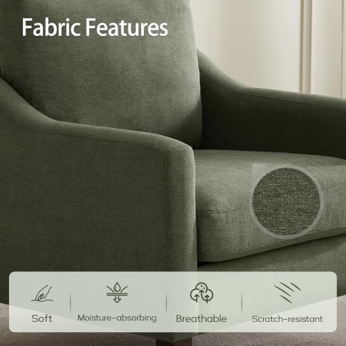 VKNOW Accent Chairs, Modern Upholstered Armchairs - Image 4