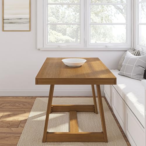 Plank+Beam Classic 48 Inch Dining Table, Rectangular, Pecan Wirebrush - Image 5