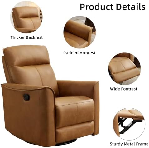 CANMOV Swivel Rocker Recliner Set of 2, Glider Rocking Chair, Nursing Chairs - Image 3