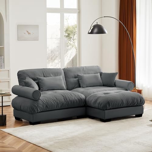 94" Modular Sectional Sofa, Velvet Upholstered Couches - Image 3