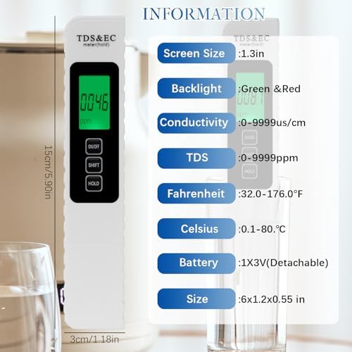 4 in 1 Digital Water Quality Tester, 2025 NewTDS/EC/Temperature（°C/°F）Meter - Image 3