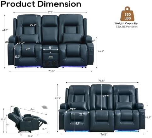 IPKIG 2-Piece Power Recliner Sofa Set - Image 2
