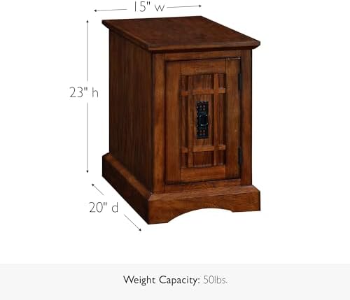 Leick Home Mission Cabinet End Table, Mission Oak - Image 3