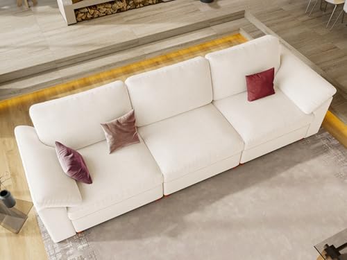 EASE MOOSE Modern 3 Seat Sectional Modular Sofa, Comfty Deep Seat Couch - Image 4