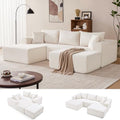 Mangodan 110” Cloud Sectional Couch, Modular Sectional Sofa by Mangodan