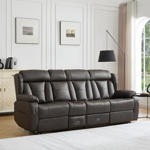 90.6" Reclining Sofa 3 Seater Recliner Couch - Image 2