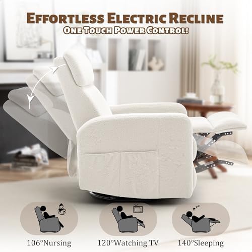 Korser Power Recliner Chair for Adults, Swivel Rocker Recliner - Image 3