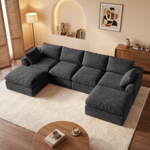 137" Cloud Couch Sectional Sofa by Unknown