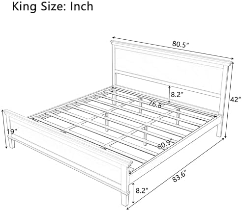 Merax Wood Platform Bed Frame - Image 2