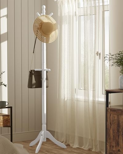VASAGLE Freestanding Coat Rack, Rubber Wood Coat Tree - Image 6
