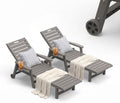 Outdoor Chaise Lounge Chairs set of 2, 5-Position Adjustable Backrest, by ASKPASS
