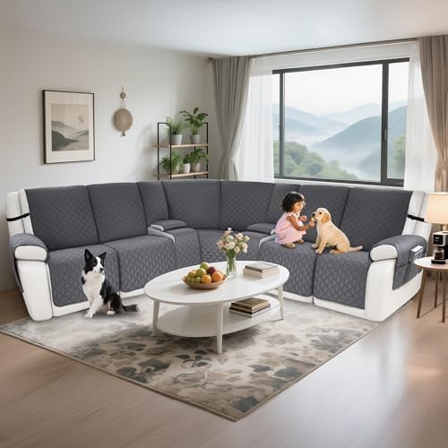 Waterproof Sectional Reclining Couch Covers L Shaped Recliner Sectional Sofa - Image 2