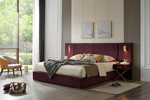 King Velvet Upholstered Bed Frame - Image 3