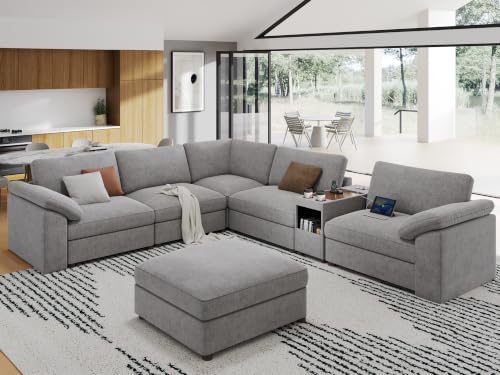 EASE MOOSE Cloud Modular Sofa, Oversized L Shape Sectional Sofa by EASEMOOSE