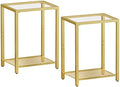 HOOBRO Set of 2 Side Tables, 2-Tier End Table, Nightstands by HOOBRO