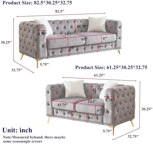 KEIKI 2-Piece Luxury Chesterfield Sofa Set - Image 2