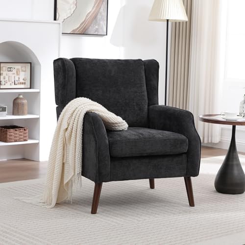 Accent Chair for Living Room, Mid Century Modern Wingback Chair for Bedroom by YUUIJOAA