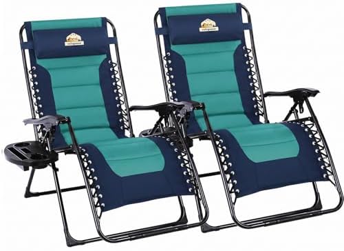 Colegence Oversized Zero Gravity Chairs Set of 2, 400-lb Capacity Recliner by ColegenceOutdoor