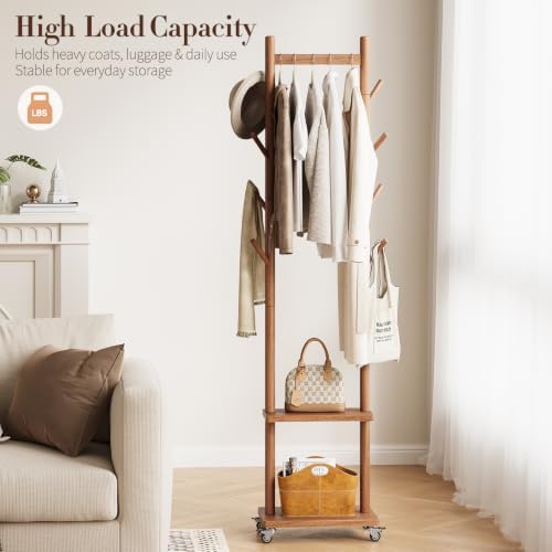 Yoobure Solid Wood Coat Rack Freestanding - Image 4