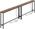 SUPERJARE 86.6 inch Narrow Behind Couch Table by SUPERJARE