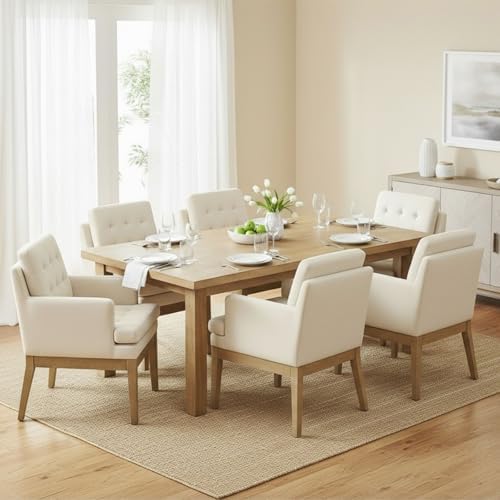 Upholstered Tufted Dining Chairs - Image 4