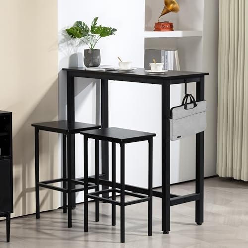 Finnhomy Bar Table Set, 39.3" Pub Table High Top Table, Rectangular Bar Height - Image 3