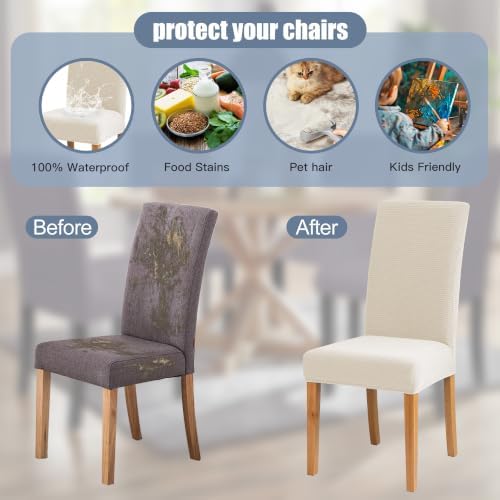 BIETYONE Waterproof Dining Chair Covers, Stretch Seat Protector - Image 5